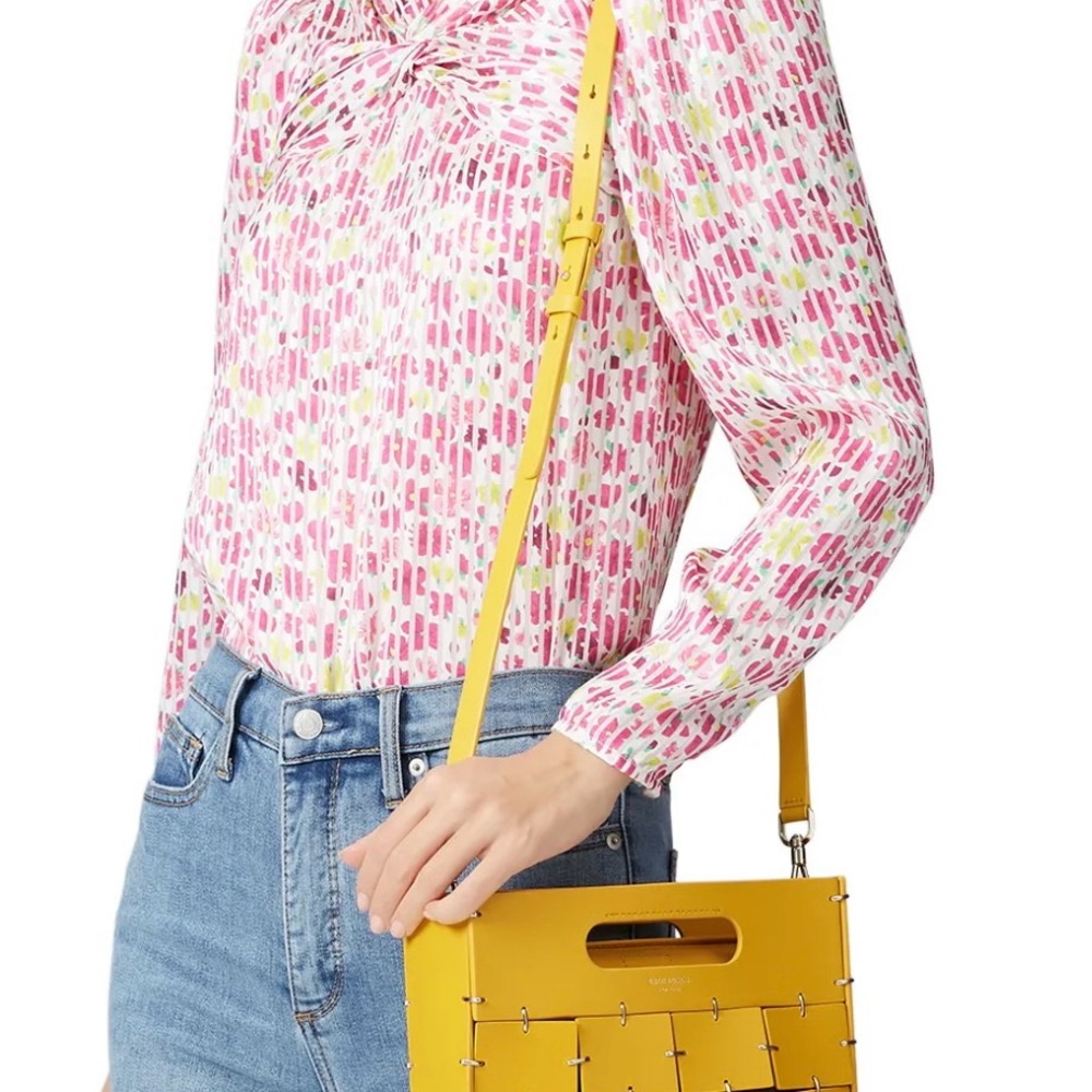 Kate Spade Mustard Woven Shoulder Bag - Picture 2 of 14